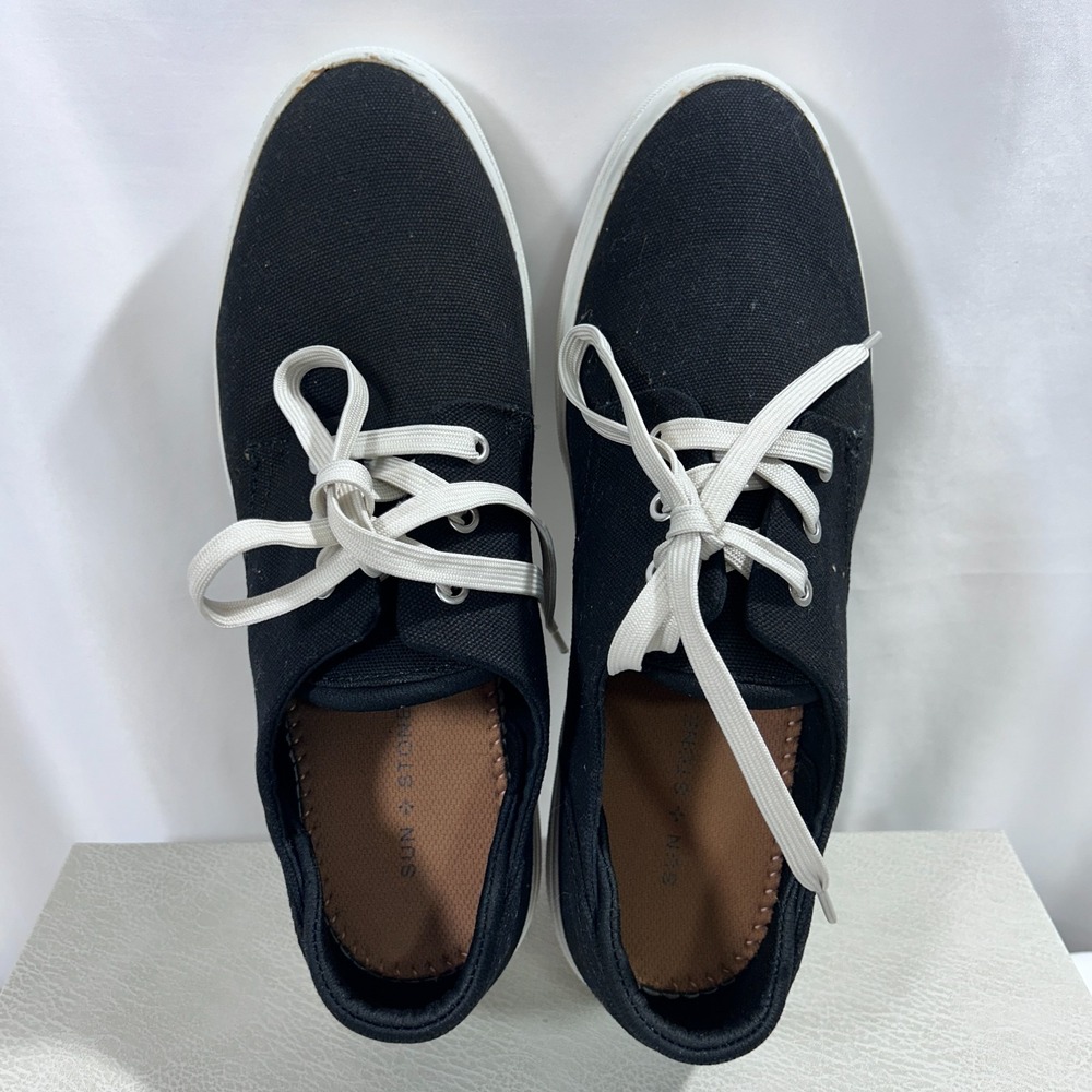 SUN STONE Sneakers Shoes‎ Men's US 11.5 M Black Cushioned Kiva Round Lace-Up - Picture 8 of 11